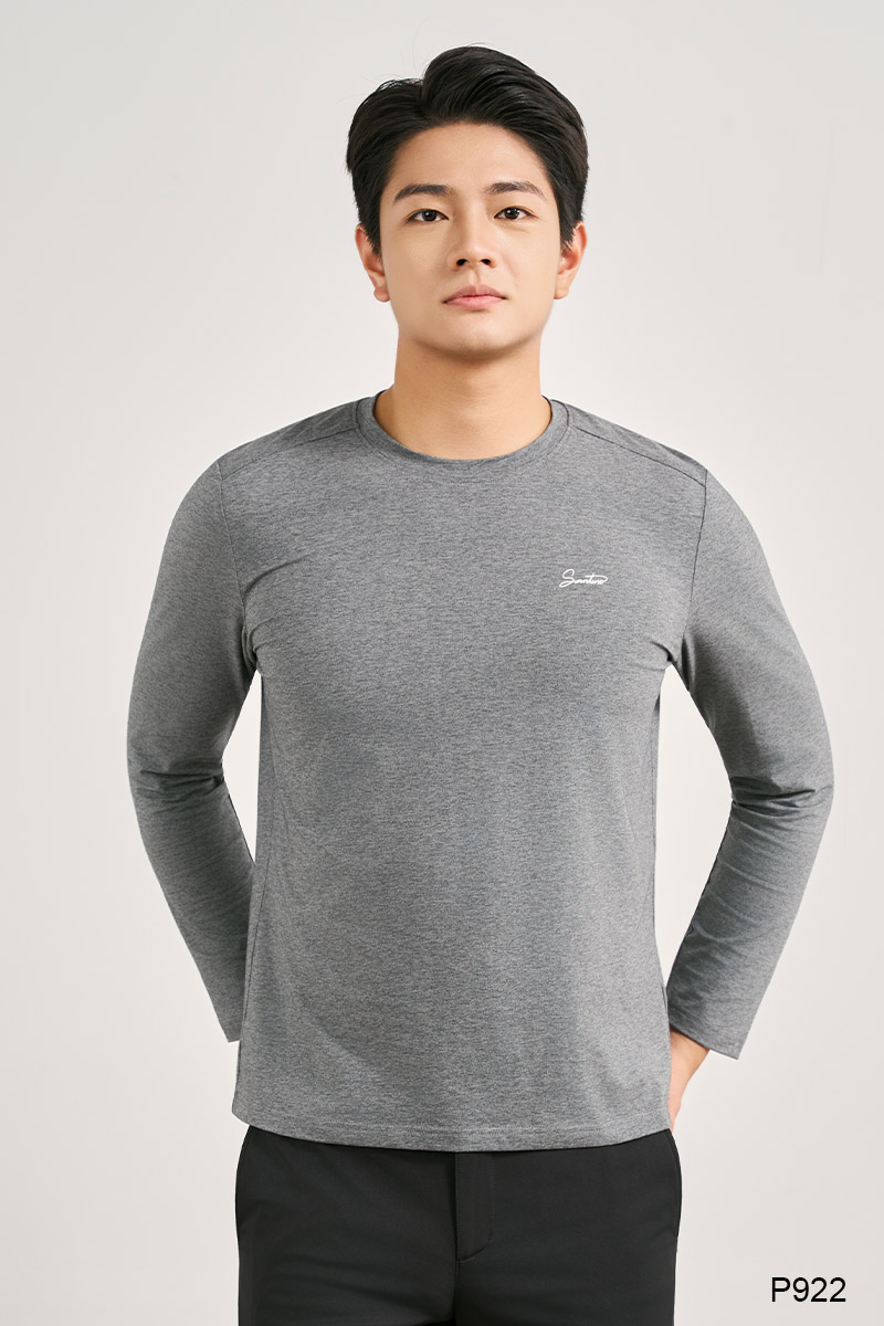 Áo thu đông cotton nam màu tiêu đậm | P922